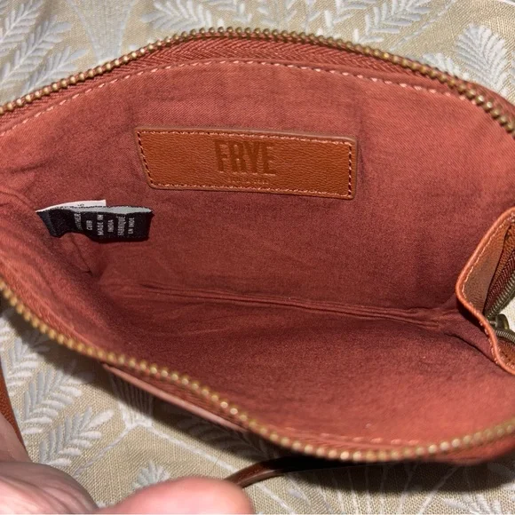 Frye Melissa Cognac Leather Wristlet - Picture 9 of 11